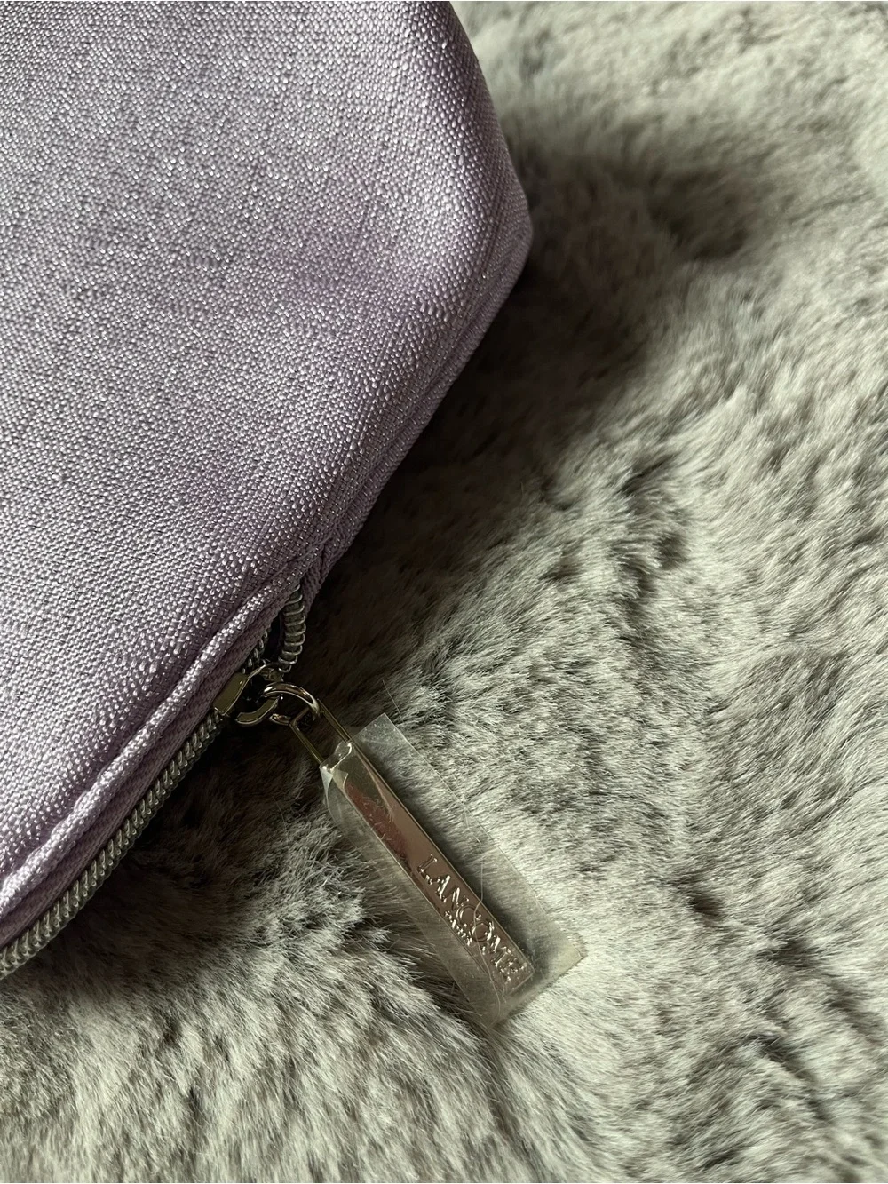 Lancome Lavender Gray Cosmetic Pouch